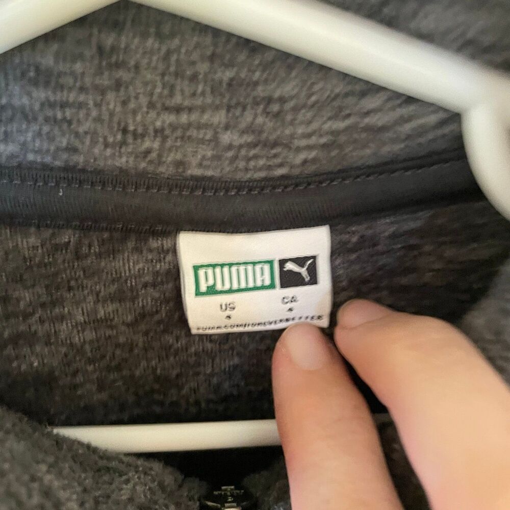 Puma boys zip up sweater size 4 gray - Picture 2 of 3